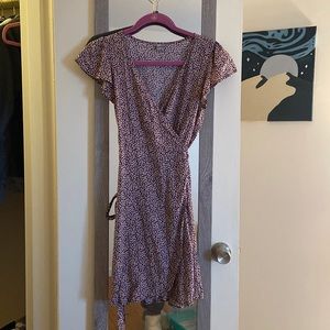 Short sleeve wrap dress